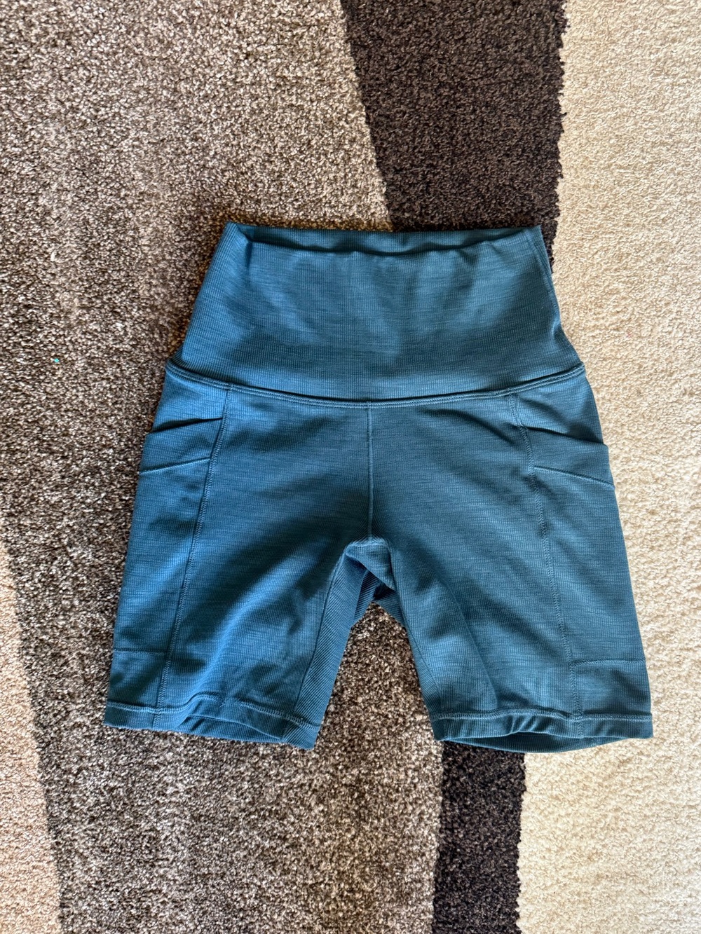 Prana blue biker shorts
